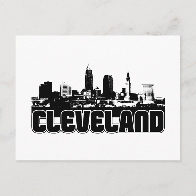 Cleveland Skyline Postcard (Front)