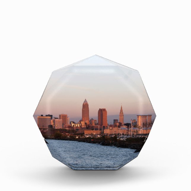 Cleveland Skyline Scene Photo Block (Front)