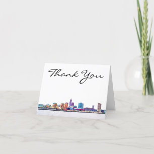 Cleveland Skyline Thank You Card