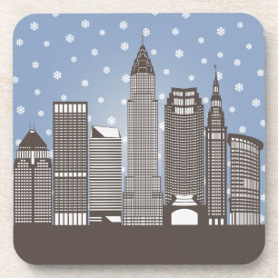 Cleveland Snowflakes Coaster