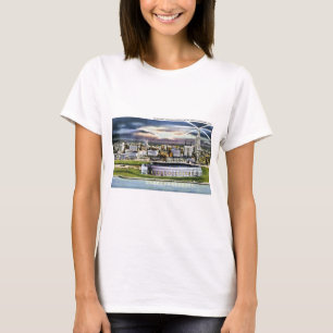 Cleveland Stadium Skyline at Dusk, Cleveland, Ohio T-Shirt