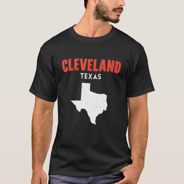 Cleveland Texas USA State America Travel Texas T-Shirt (Front)