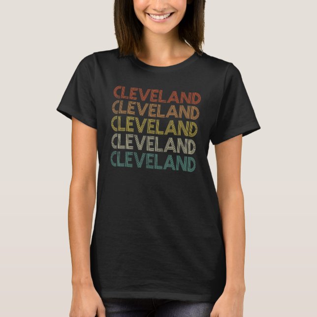 Cleveland Vintage Retro T-Shirt (Front)