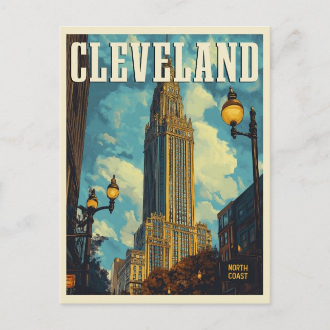 Cleveland Vintage Travel  Postcard (Front)