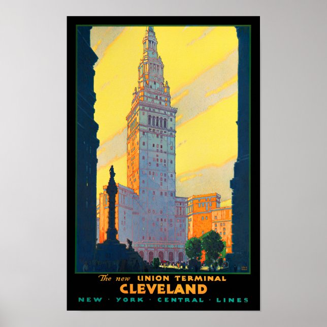 Cleveland vintage travel poster (Front)