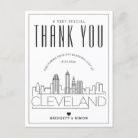 Cleveland Wedding | Thanks for Coming! Postcard