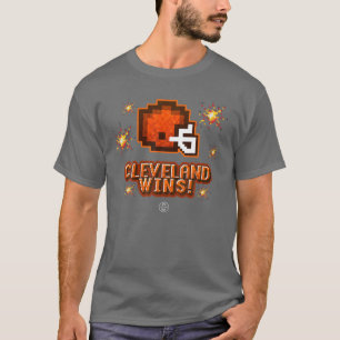 CLEVELAND WINS! - Retro 8 Bit T-Shirt