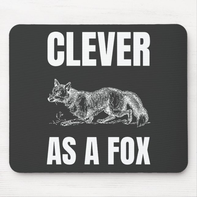 Clever as a Fox Mouse Mat (Front)