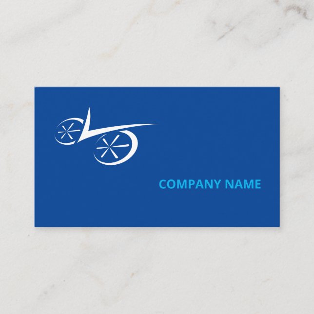 Clever Black Defined Biking Template Business Card (Front)