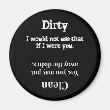 Clever Dishwasher Magnet Clean or Dirty