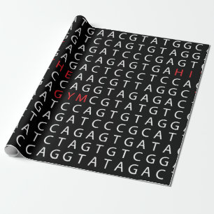 Clever DNA GYM Pattern Wrapping Paper