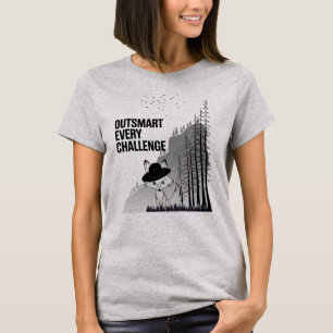 Clever Fox Motivational Design T-Shirt