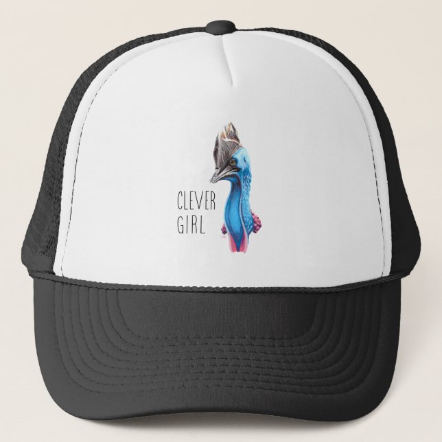 Clever Girl (Cassowary) Trucker Hat (Front)