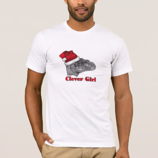 Clever girl funny Velociraptor Christmas tee