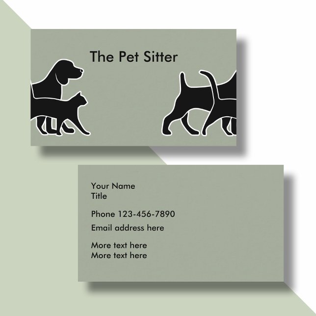 Clever Pet Sitter Design Business Card (Creator Uploaded)