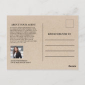 Clever Real Estate Farming Marketing Kraft Postcard (Back)