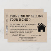 Clever Real Estate Farming Marketing Kraft Postcard (Front/Back)