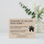 Clever Real Estate Farming Marketing Kraft Postcard (Standing Front)