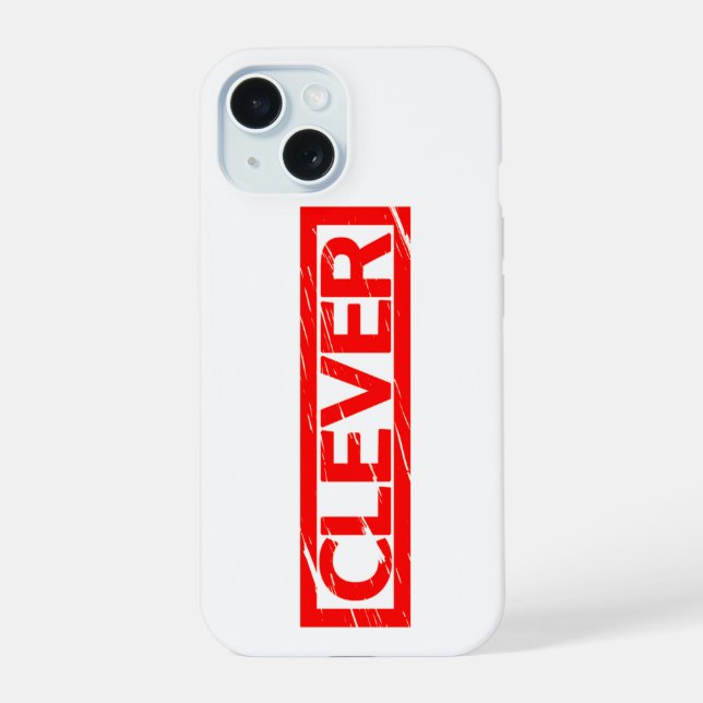 Clever Stamp iPhone 15 Case (Back)