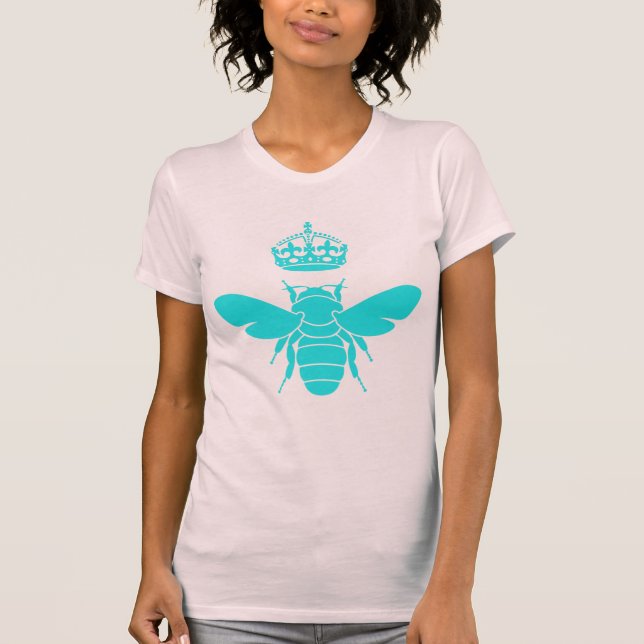 Clever Teal Queen Bee Logo T-Shirt (Front)
