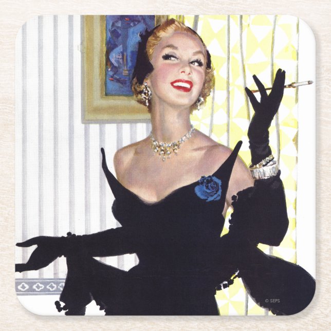 Clever Women Are Dangerous Too 2 Square Paper Coaster (Front)