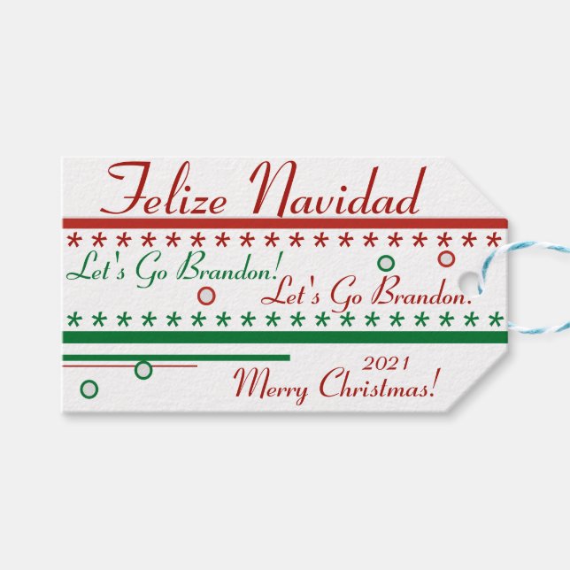 Clever wrapping Paper Gift Tags (Front (Horizontal))