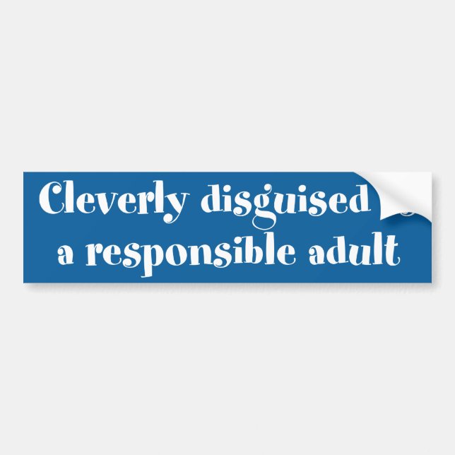 Cleverly disguised bumper sticker (Front)