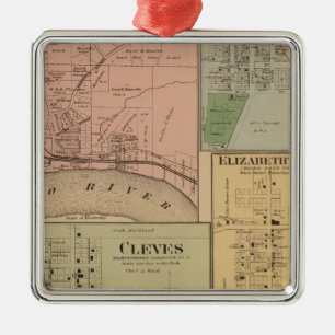 Cleves, North Bend, Ohio Metal Tree Decoration
