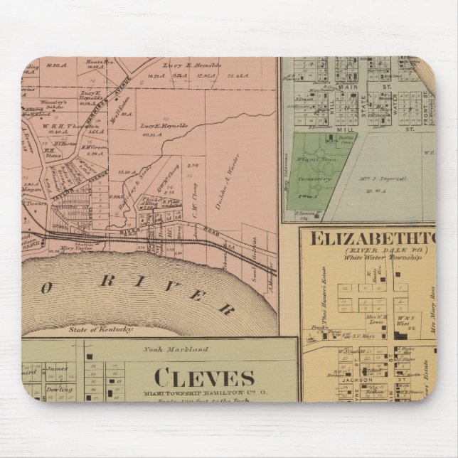 Cleves, North Bend, Ohio Mouse Mat (Front)