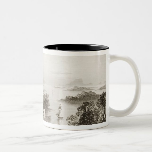 Clew Bay seen from Westport, County Mayo Two-Tone Coffee Mug (Right)