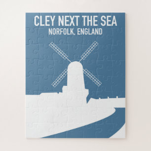 Cley next the Sea vintage style travel poster Jigsaw Puzzle