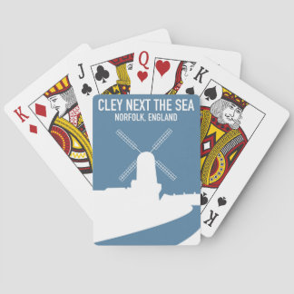 Cley next the Sea vintage style travel poster Playing Cards