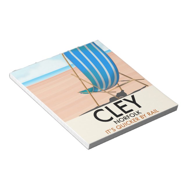Cley Norfolk vintage travel poster Notepad (Angled)