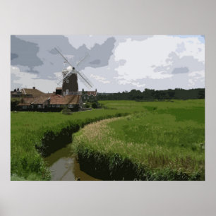 CLEY WINDMILL-NORFOLK POSTER
