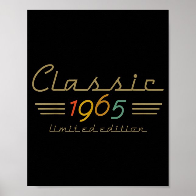 Clic 1965 Limited Edition 60 Year Old 60th Birthda Poster (Front)