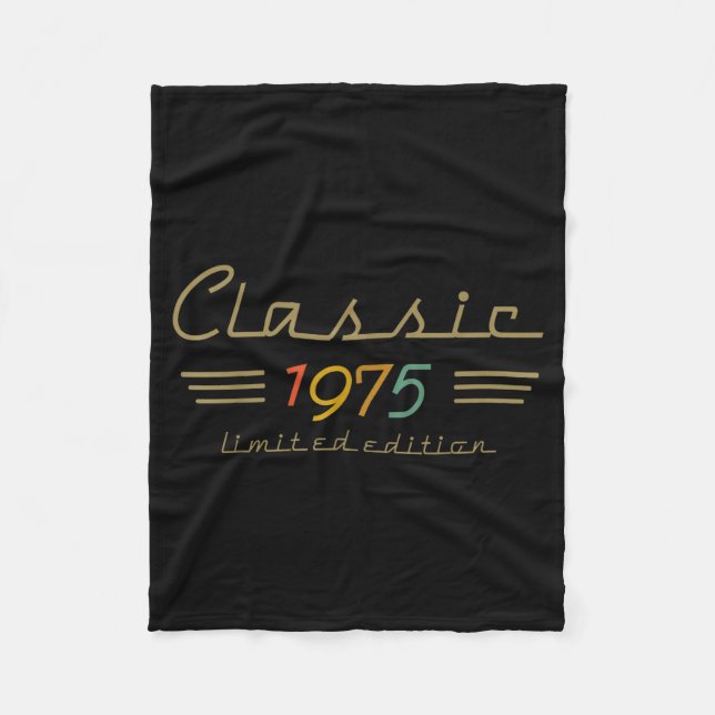 Clic 1975 Limited Edition 50 Year Old 50th Birthda Fleece Blanket (Front)