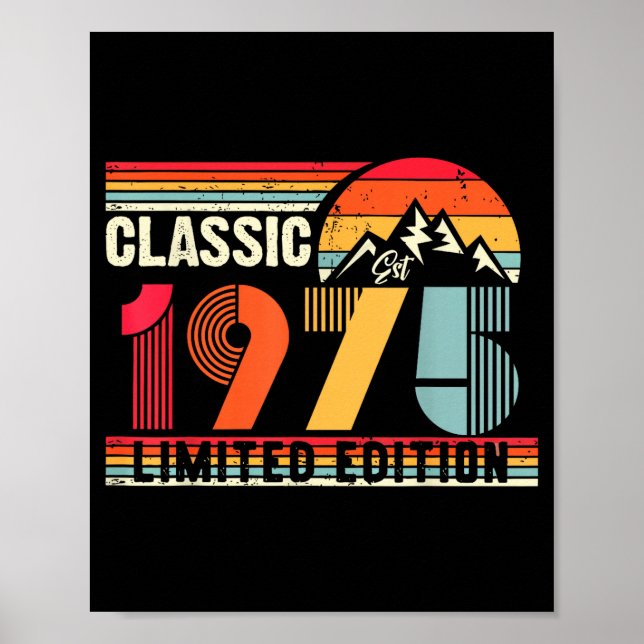 Clic 1975 Limited Edition 50 Year Old 50th Birthda Poster (Front)