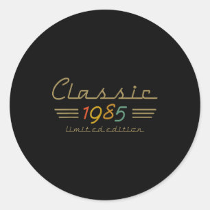 Clic 1985 Limited Edition 40 Year Old 40th Birthda Classic Round Sticker