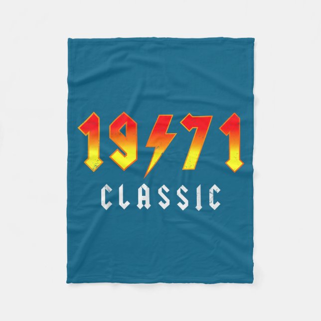 Clic 55 Birthday Decorations Men 55yr 1971 55th Bi Fleece Blanket (Front)