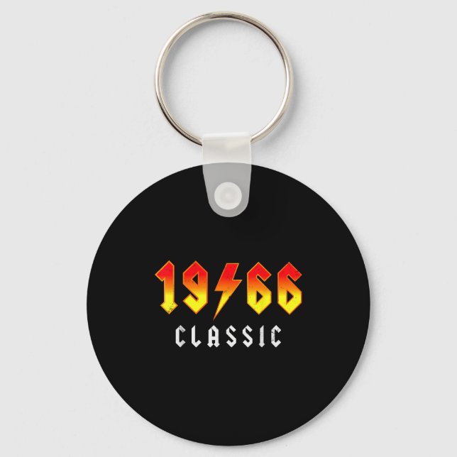 Clic 60 Birthday Decorations Men 60yr 1966 60th Bi Key Ring (Front)