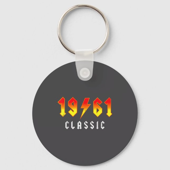 Clic 65 Birthday Decorations Men 65yr 1961 65th Bi Key Ring (Front)