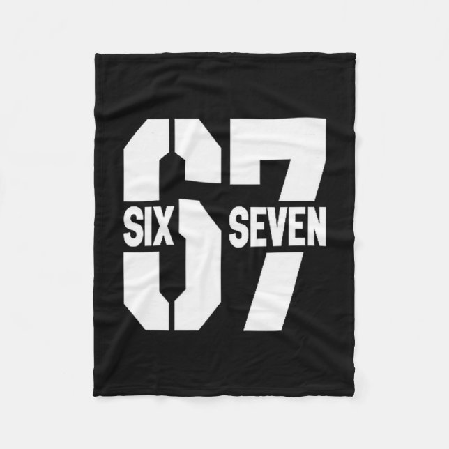 Clic 67 Meme - I Love Six Seven  Fleece Blanket (Front)