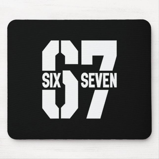 Clic 67 Meme - I Love Six Seven  Mouse Mat (Front)