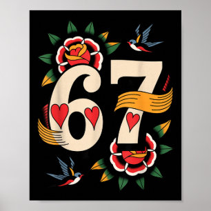 Clic 67 Tattoo Six Seven Valentines Day Ker Poster