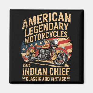Clic &amp; Vintage American Motorcycle Indian Born Magnet