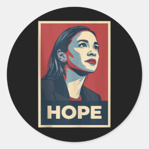 Clic Aoc Alexandria Ocasio Cortez 2028 For Preside Classic Round Sticker
