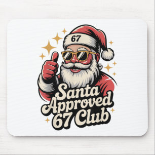 Clic Christmas 67 Santa Meme - Retro Santa Approve Mouse Mat