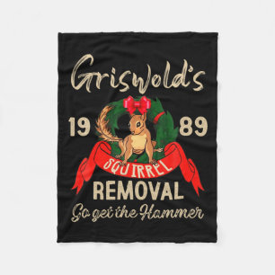 Clic Christmas Movie Squirrel Removal Vacation  Fleece Blanket