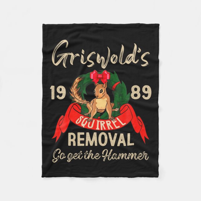 Clic Christmas Movie Squirrel Removal Vacation  Fleece Blanket (Front)