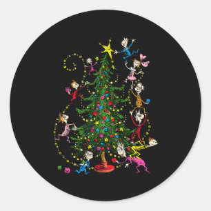 Clic Christmas Tree  Classic Round Sticker
